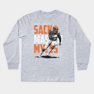 Myles Garrett Cleveland Sack Master Myles Kids Long Sleeve T-Shirt